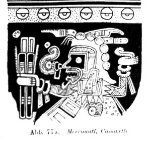 MIXCOATL COMAXTLI, MURALES DE MITLA, PUBLICADO POR E. SELER EN 1904